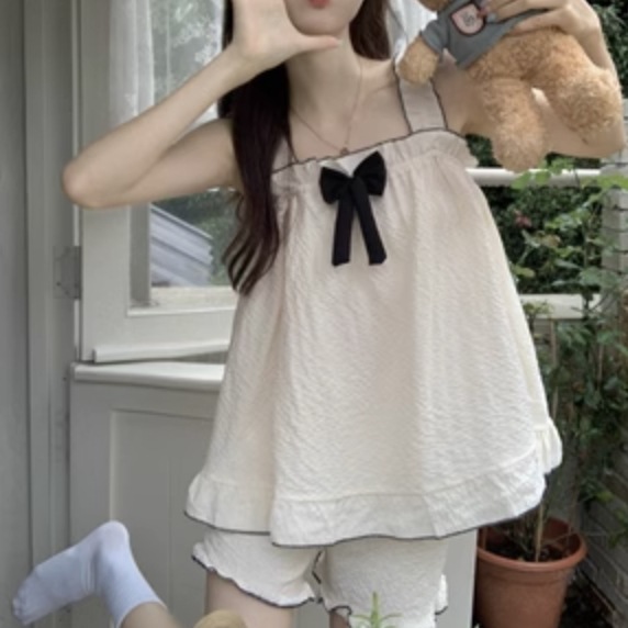 レディース パジャマ パンツ ショート ノースリーブ かわいい 大人可愛い きれいめ シンプル カジュアル 上品 おしゃれ かっこいい レトロ こなれ感 ラフ ガーリー ルーズ 個性的 クール モード