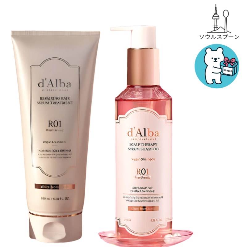 【ロゼヘア2点＋ナリッシングフェイスパック贈呈】ヴィーガンヘアケアセットシャンプー275ml＋トリートメント180ml韓国コスメ／人気＆おすすめ/シャンプーセット/韓国コスメ/敏感頭皮/ダメージケア