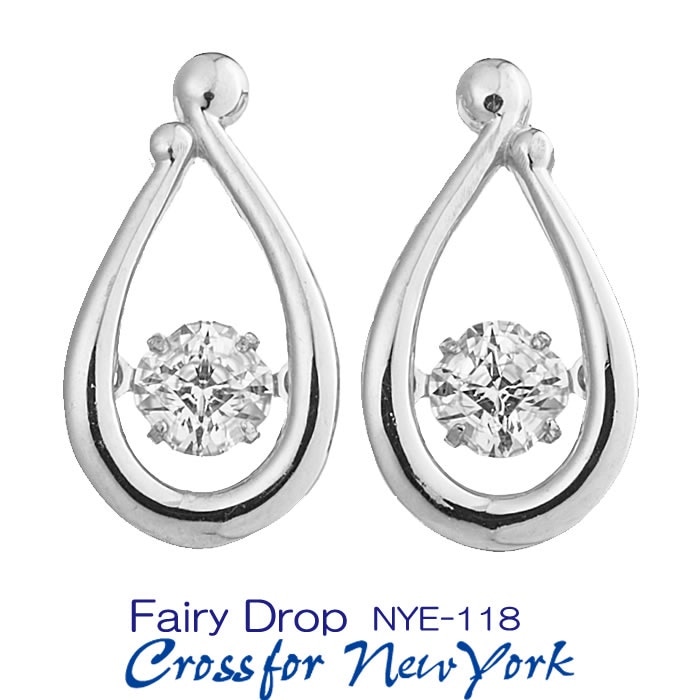 クロスフォーダンシングストーン キュービックジルコニア ピアス クロスフォーニューヨーク/Crossfor New York Fairy Drop NYE-118 正規販売店 8,030円