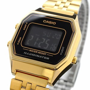 ゆうパケット CASIO チープカシオ チプカシ レディース LA680WGA-1B バレンタイン ラッピング プレゼント ギフト 腕時計