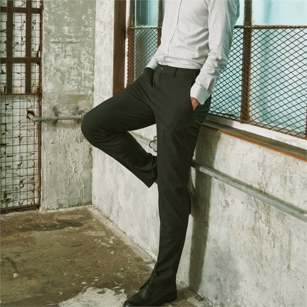 (マウンテンバレー) メンズ快適ベーシックパンツ_03512 (サイドベンディング+ボタン)