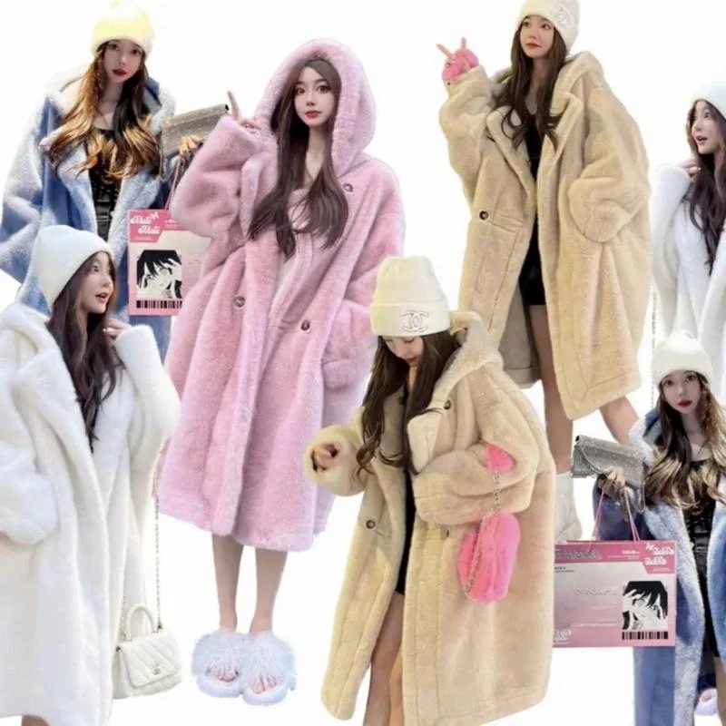 AWアウター 大きいサイズ 厚手 防寒 トップス レディース 人工 毛皮コート 暖かい AWAWアウター 皮毛一体 福袋 おしゃれ