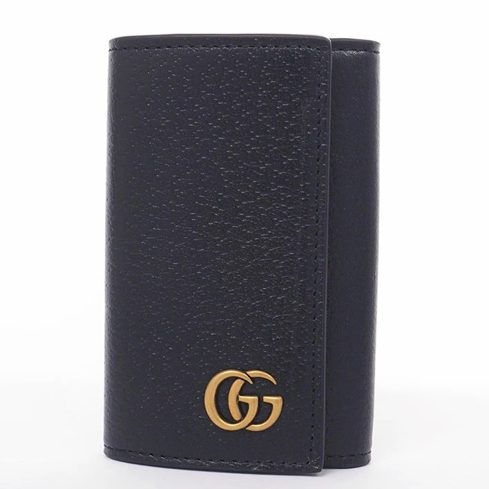 【新品同様】グッチ 6連 アンティーク調ゴールド金具 GGマーモント 【キーホルダー・キーケース】
