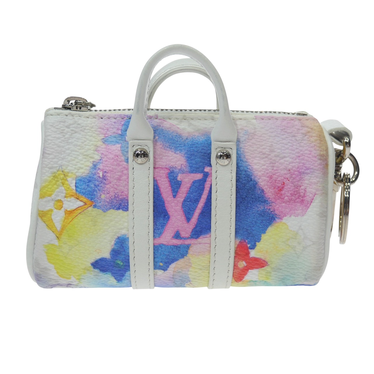 【新品同様】LOUIS VUITTON ルイ・ヴィトン ポルトクレ ミニキーポル ウォーターカラー モノグラム MP2975 CX0221 マルチカラー チャーム キーリング