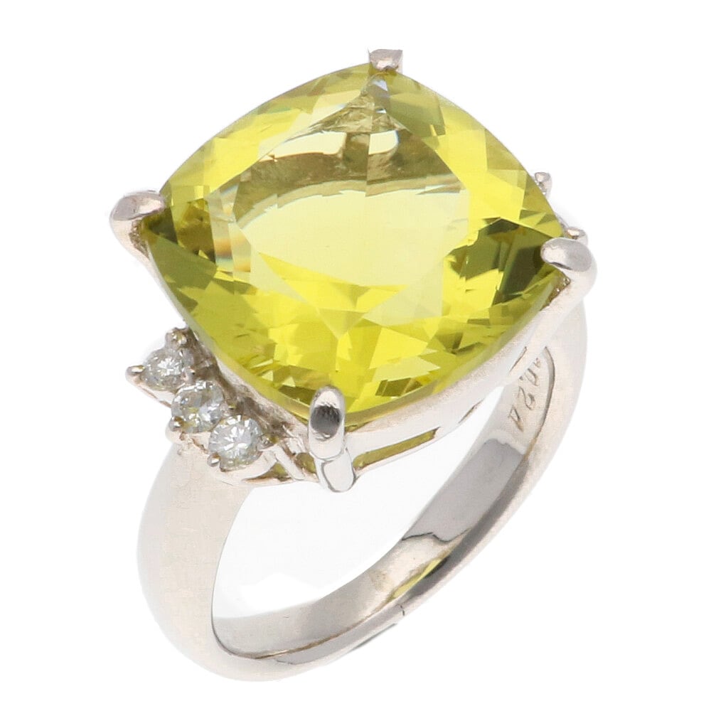 リング 指輪 12号 Pt900プラチナ クォーツ 中古 美品