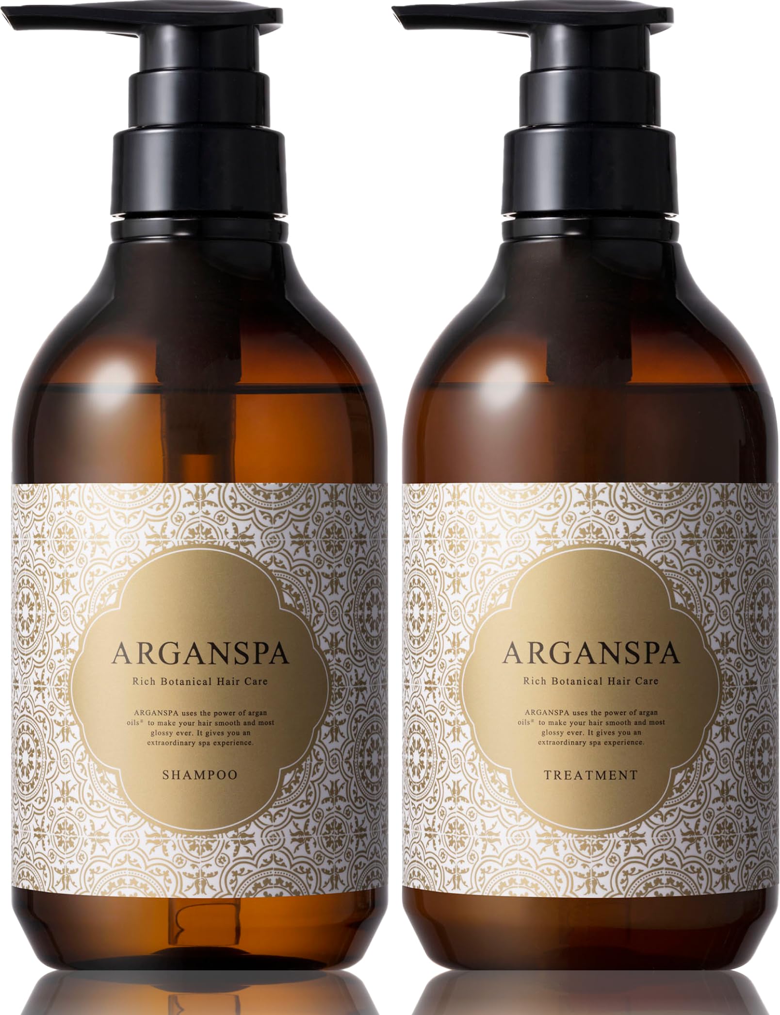ARGANSPA（アルガンスパ） サロンシャンプー ＆ トリートメント 各470mL 美容室専売品 ノンシリコンシャンプー ダメージ集中補修 ヘッドスパ オリエンタルハーブの香り