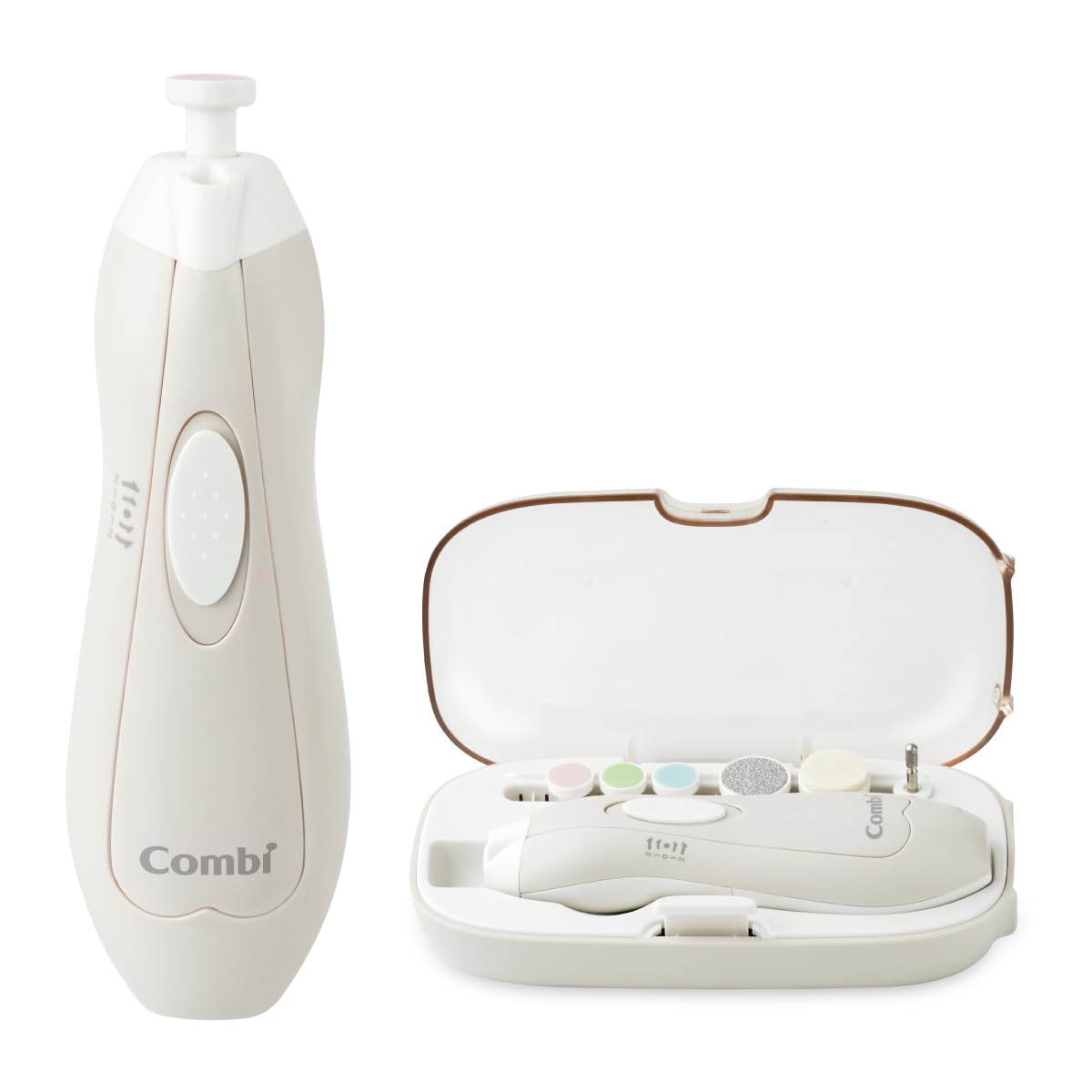 コンビ 赤ちゃんとママのネイルケアセット N コットンベージュ 爪先が見やすいミニアタッチメント付き