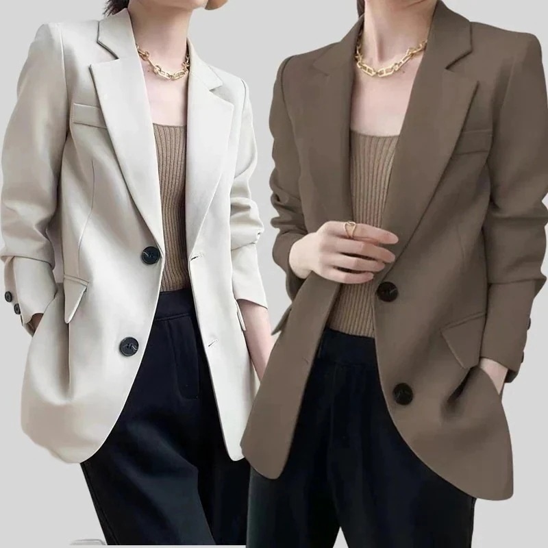 アウタートレンチコートトップス 気質 アウター 秋服 カジュアル 韓国 高級感 着痩せ レディース スーツジャケット 長袖 通勤 百掛け