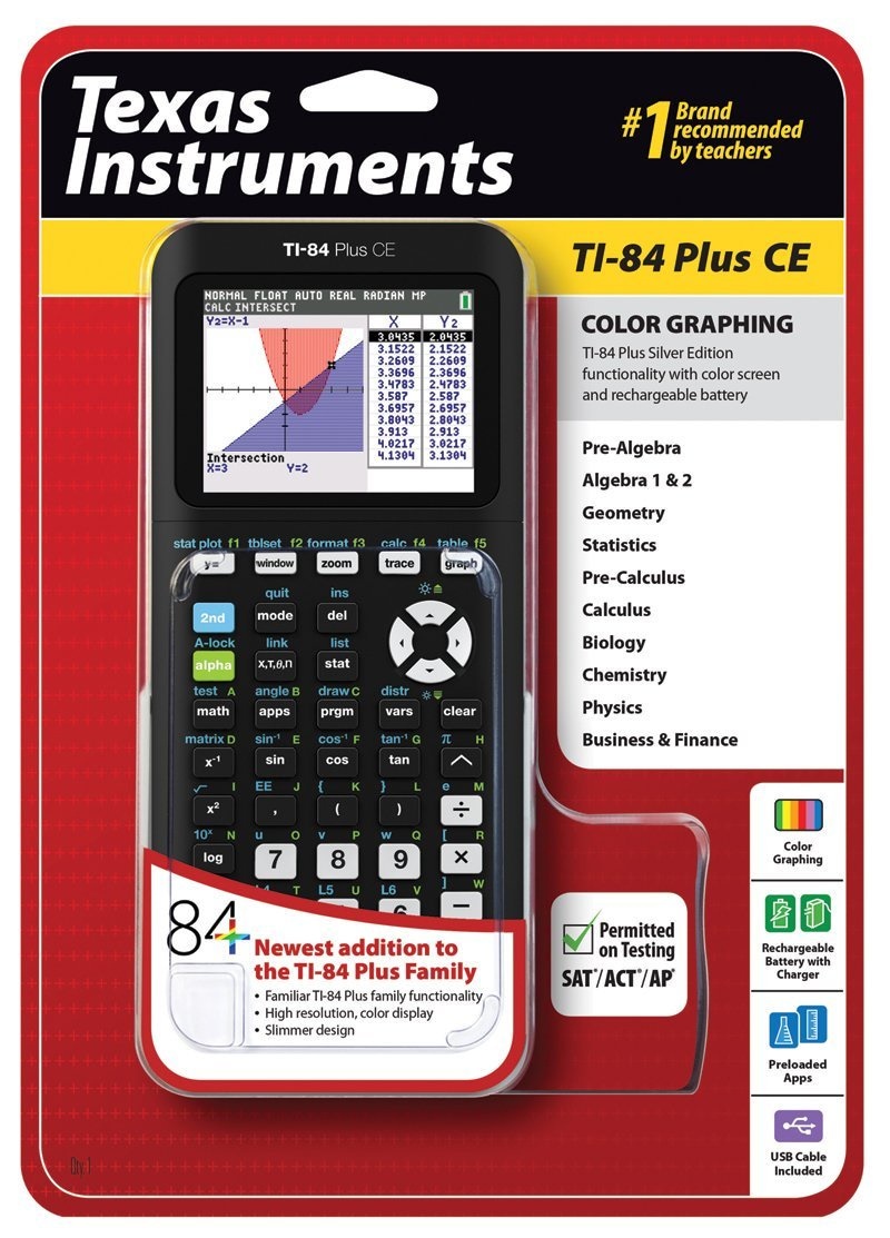 Texas Instruments TI-84 Plus CE Graphing Calculato