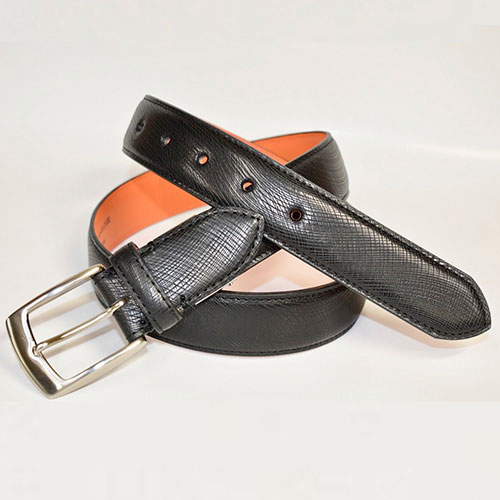 長沢ベルト工業 寛ぎリラックスレザーシリーズ イタリアンオイルベルト ブラック KR002-BK