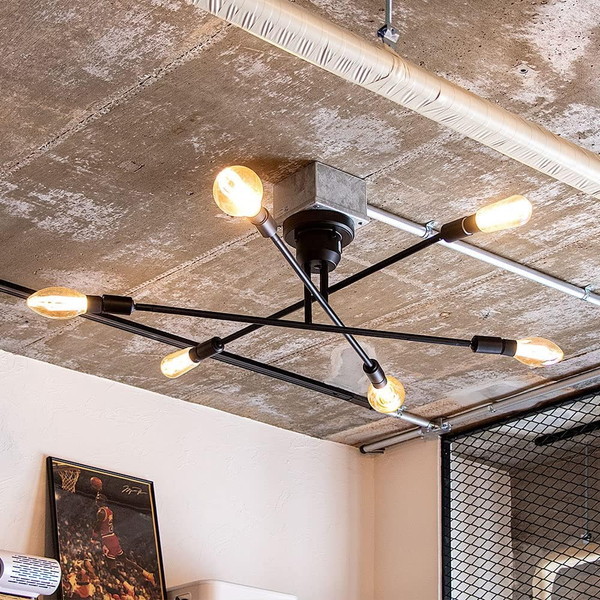 gram8 TC-1010-BK キムリック 6灯シーリングライト ブラック