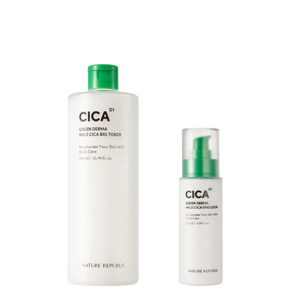 グリンダーマ マイルド シカ ビッグトナー 500ml + エマルジョン 130ml（基礎2点セット）