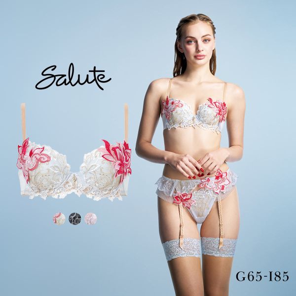 ワコール サルート 38グループ 38G P-UP ブラジャー プッシュアップ GHI 谷間 大きい