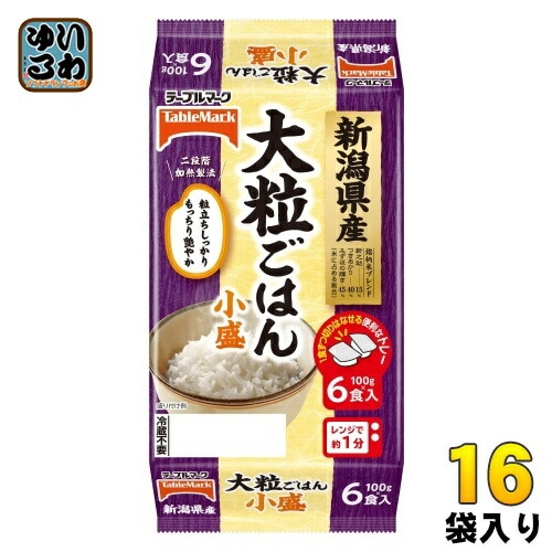 テーブルマーク 新潟県産 大粒ごはん 小盛 100g 6食セット×16袋 (8袋入×2 まとめ買い) 非常食 レトルト インスタント パックご飯 8,913円