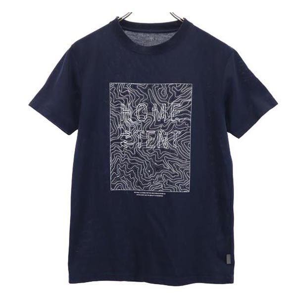 プリント 半袖 Tシャツ S ネイビー系 アウトドア メンズ