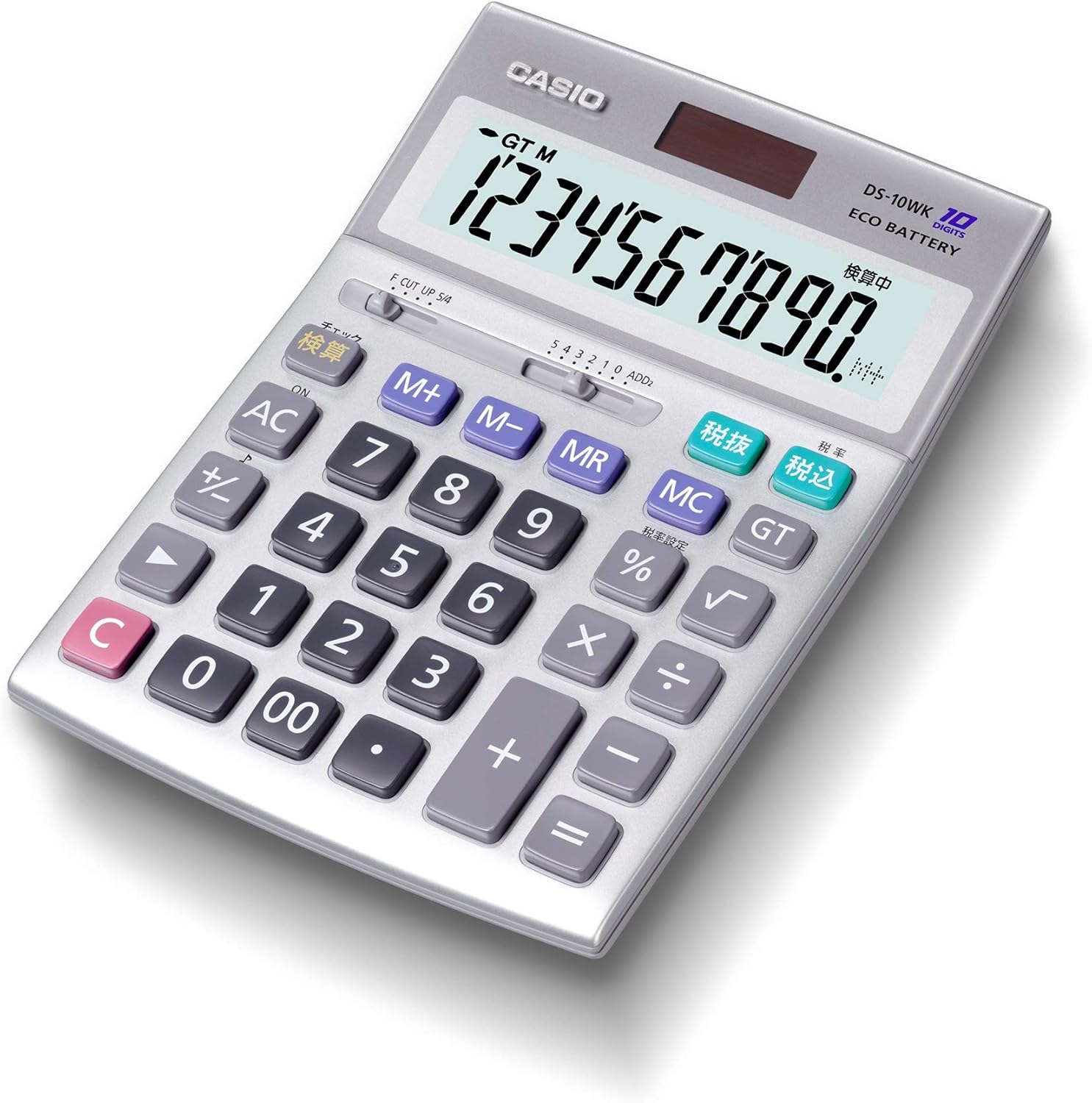 カシオ 本格実務電卓 10桁 検算機能 グリーン購入法適合 デスクタイプ DS-10WK-N