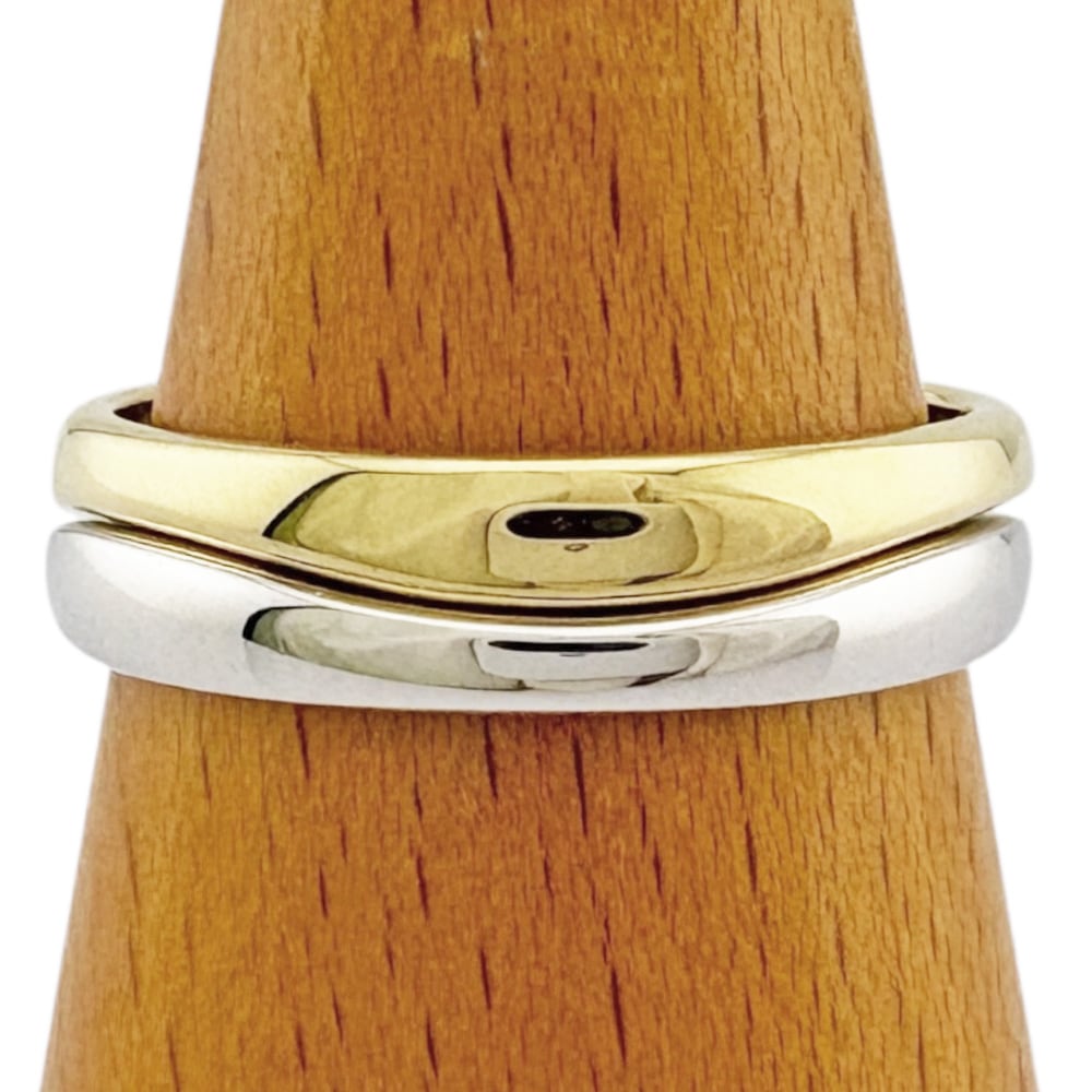 カルティエ ラブミー 2連 リング 指輪 21号 18金 K18イエローゴールド CARTIER 中古 美品