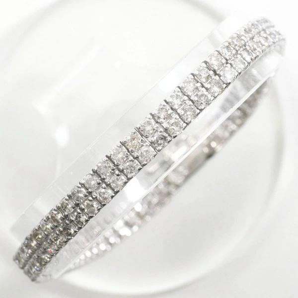 PT850 プラチナ ブレスレット ダイヤ 5.00 カード鑑別書 ジュエリー 中古