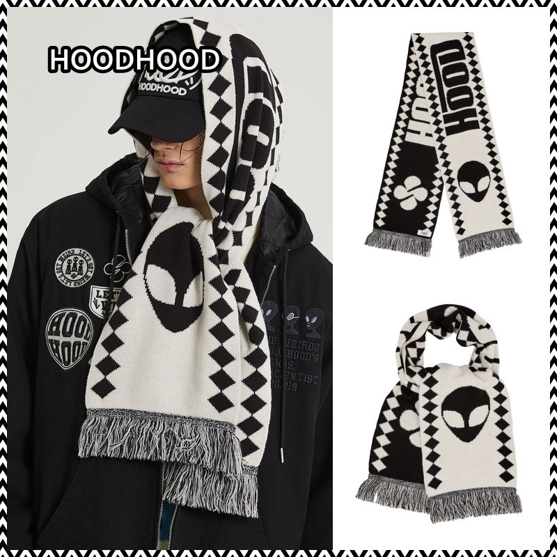 HOODHOOD Reversible Logo Knit Muffler