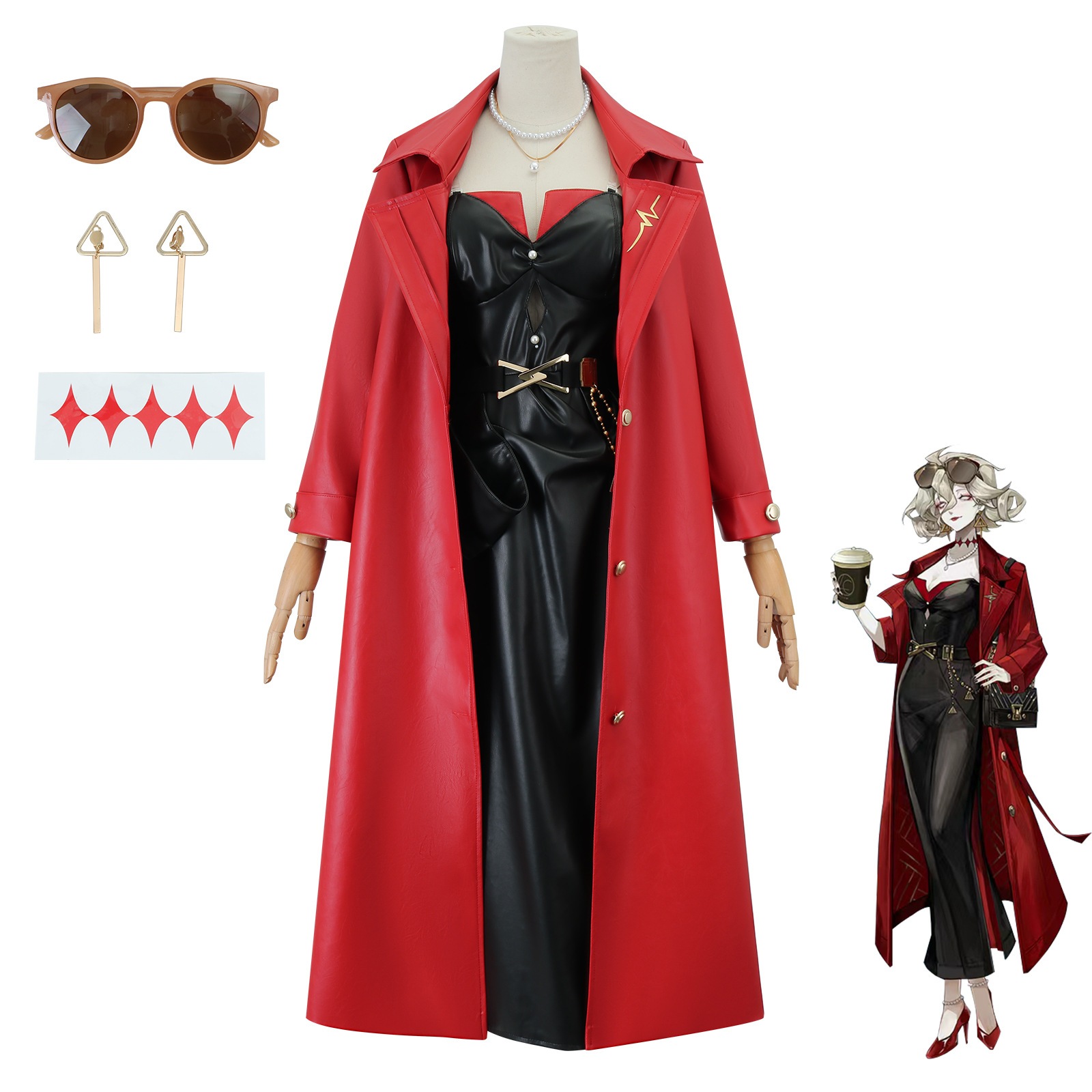 第五人格ローソン連動紅夫人メアリーcos服二次元アニメゲームコスプレ服セット