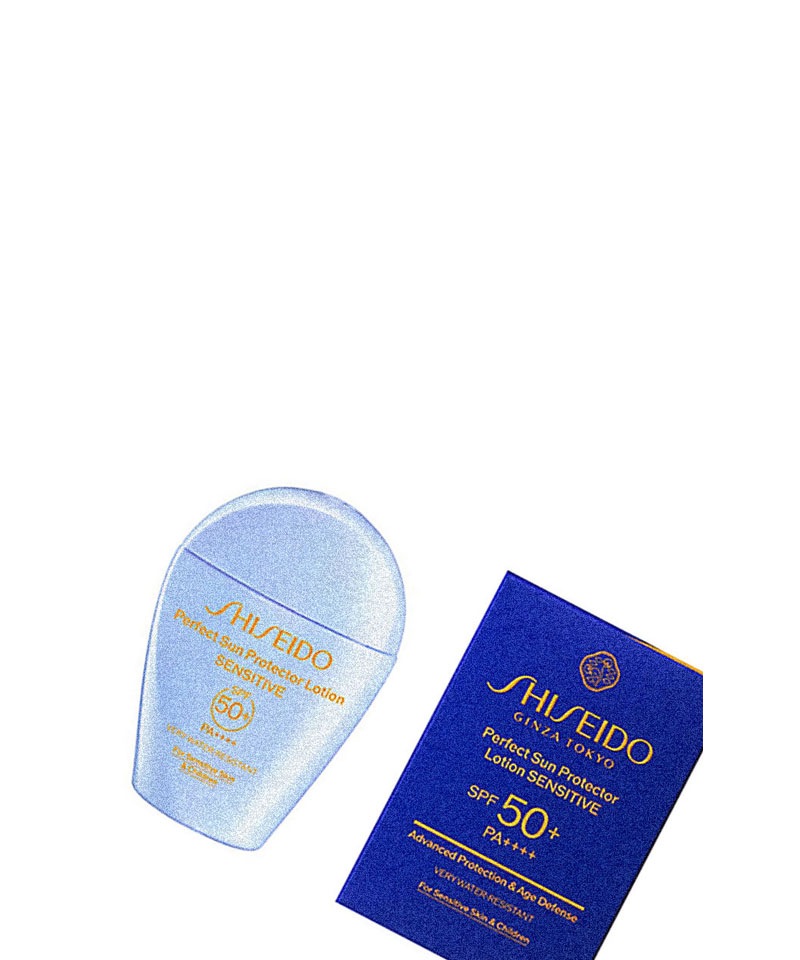 【国内正規品】 資生堂（SHISEIDO）　パーフェクトサン プロテクター　ローション　センシティブ 50mL／SPF50+・PA++++／日焼け止め用乳液
