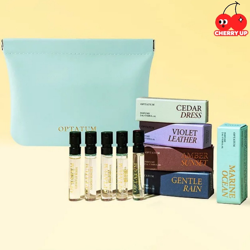 【ポーチ付き】 OPTAUM パフューム ディスカバリーセット 2mL×5 ＋ポーチ＋メッセージカード香水 ミニボトル セット 持ち運び お試し フレグランス ギフト プレゼントメッセージカード アロ