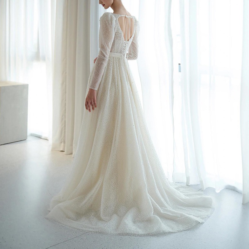 パーティードレス新入荷 高級感 結婚式ワンピース 花嫁ロングドレス ドレス ウェディングドレス 卒業式 司会者 演奏会 発表会 ワンピース ウェディングドレス 白 ロング ロングドレス 演奏会