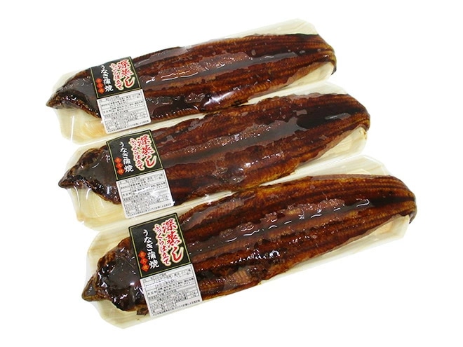 =うなぎ蒲焼= 約380-400g前後x3pc 中国産 ウナギ/鰻/有頭腹開