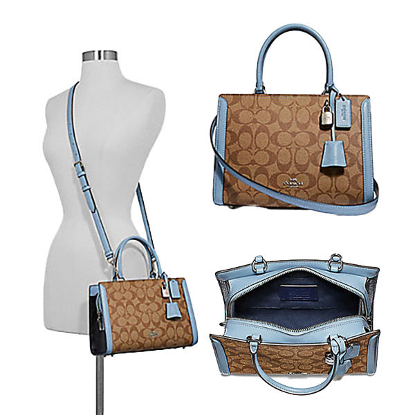 SMALL ZOE CARRYALL IN SIGNATURE CANVAS F72840