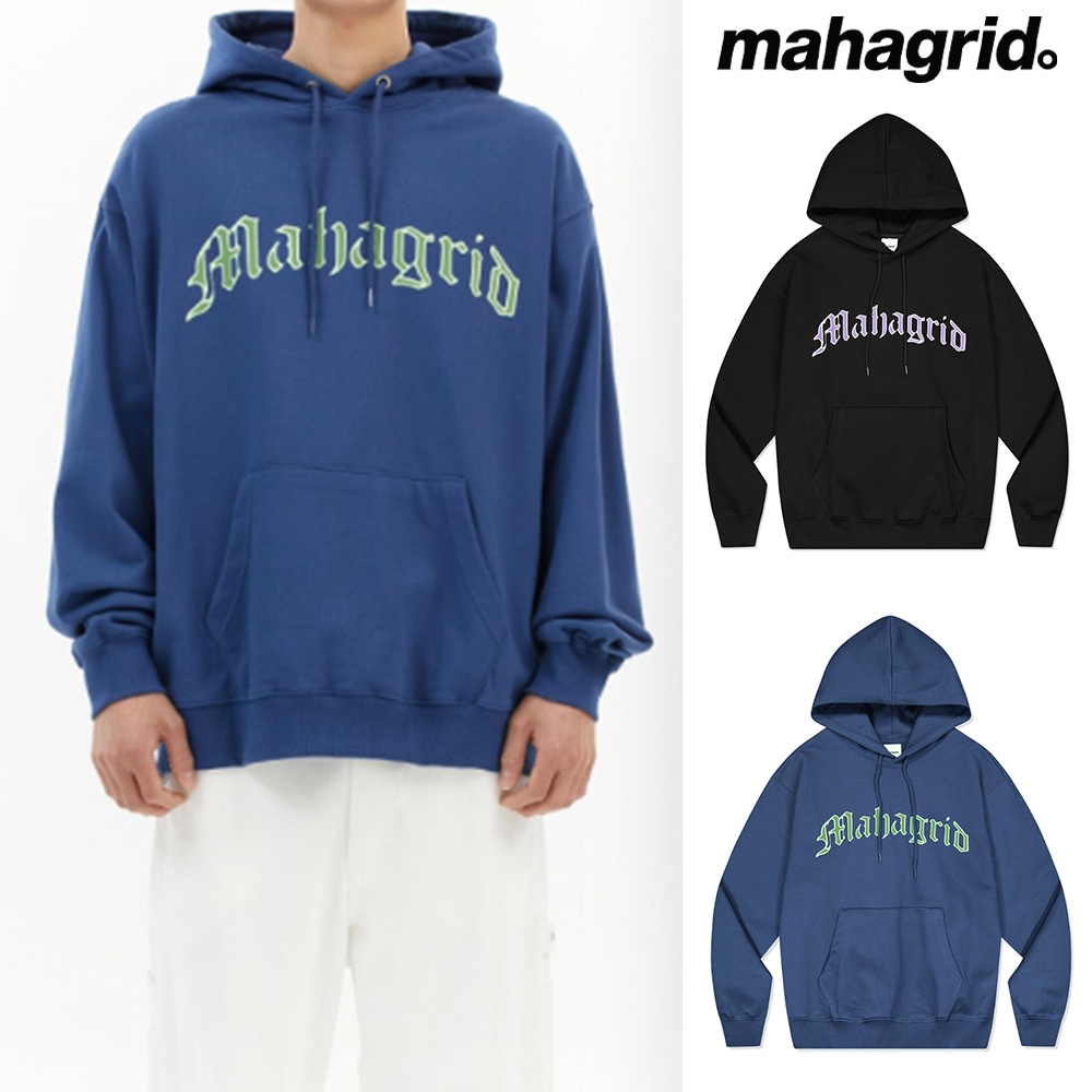 [mahagrid] GOTHIC LOGO HOODIE