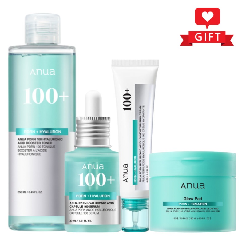 PDRN ヒアルロン酸 4種セット (トナーパッド60枚+セラム30ml+トナー250ml+クリーム60ml) / 韓国スキンケア / 保湿ケアセット / 敏感肌おすすめ