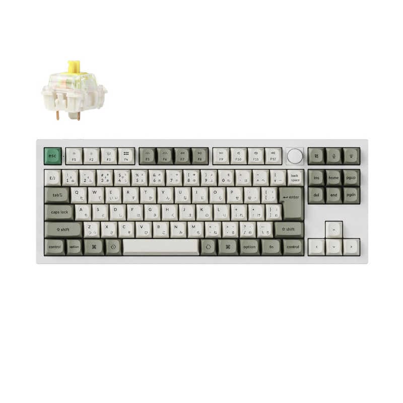 キークロン　キーボード Q3 Max(バナナ軸) ［有線・ワイヤレス /Bluetooth・USB-A＋USB-C］ シェルホワイト　Q3M-P4-JIS