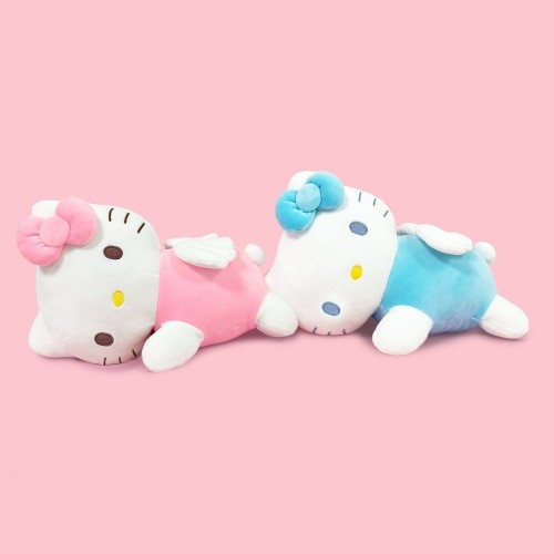 ハローキティ エンジェルピロー ぬいぐるみ 2種_ピンク ブルー