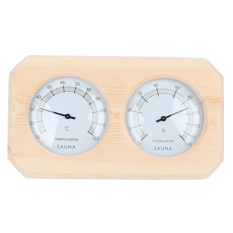 xuuyuu サウナ温度計 サウナ湿度計 サウナ用 10℃-120℃/0-100% 湿度 壁掛け式 ダイヤル 湿度0%-100% お風呂 温泉 サウナ室 サウナアクセサリー
