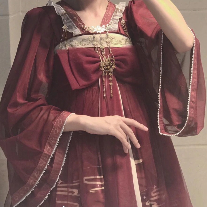 正規品紅昭願lolita青黛流煙紫韓国インナーストラップカーディガン太炎獣