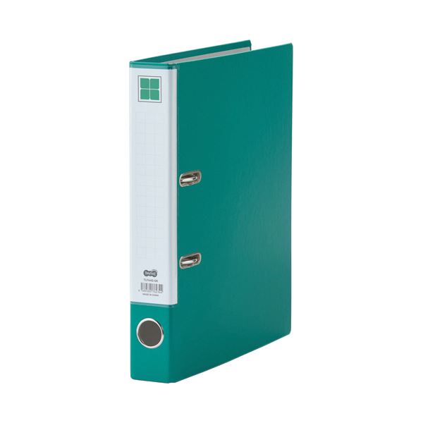 （まとめ）TANOSEE レバー式アーチファイル A4タテ 2穴 280枚収容 28mmとじ 背幅50mm 緑 1冊 (×10セット)