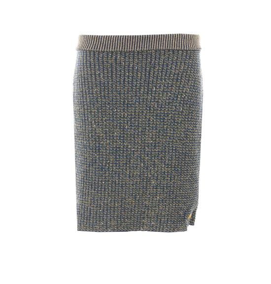 BALMAIN Women Mid Skirts HF1LB004KK13 SQH Blue