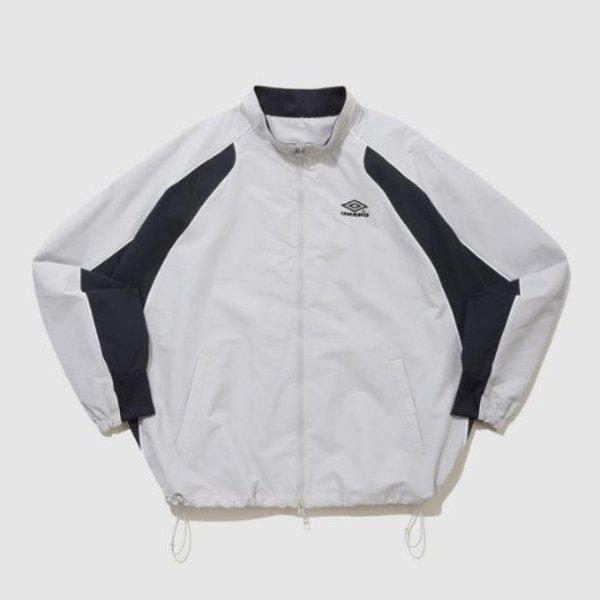 ウインドブレーカー JQS UQ121CJK25-WGR エンジニアード スタンネック ウォームアップ ウインドブレーカー ジャケット / WHITE GREY