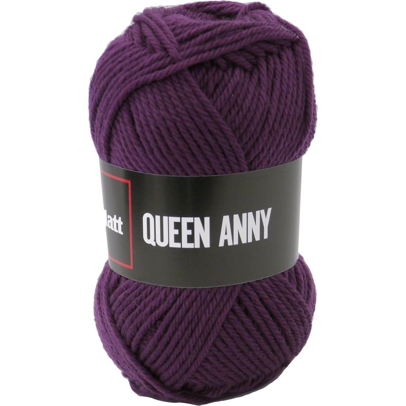 クイーンアニー 毛糸 並太 Col.933 パープル 系 50g 約97m 5玉セット 10000104