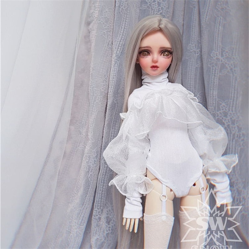 BJDドール衣装セット オールインワン 黒 白 1/3 1/4 1/6サイズドール服 SD/MSD/YOSDサイズ球体関節人形用タイト
