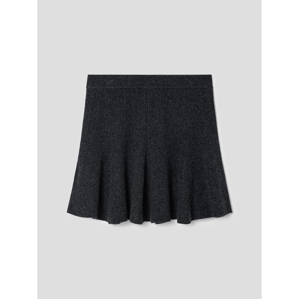 GANNI カシミアミックスミニスカート-アッシュ QN5127C014