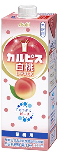 アサヒ飲料 「カルピス」 白桃Lパック 紙容器 1000ml 6本