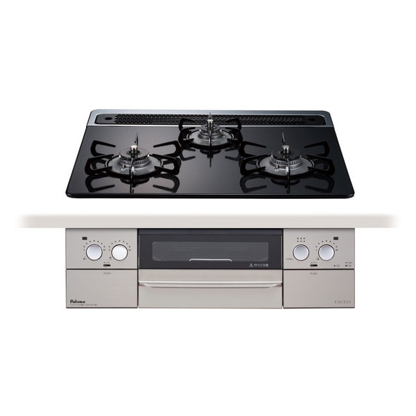 PD-863WS-60CK-13A クリアパールブラック FACEIS [ビルトインガスコンロ(都市ガス用両側強火タイプ幅60cm)]