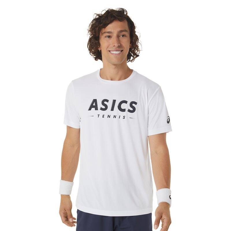 アシックス ASICS メンズ コート テニス グラフィック Tシャツ (2041A259100) メンズ半袖ラウンドネックTシャツ 2041A259100 401918