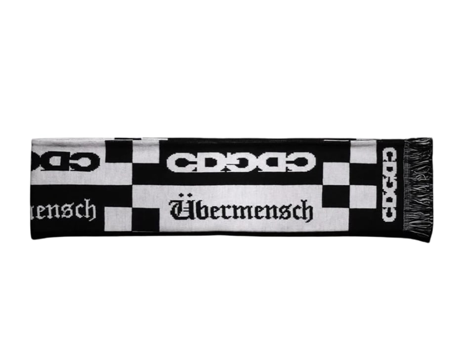 【G-DRAGON】CDG x G-DRAGON Ubermensch CDGDC Checkered Muffler White Black