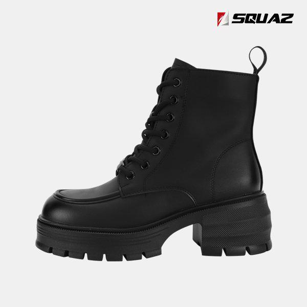 女性6cm厚底ブーツ身長アップミドルアンクルブーツSSS717