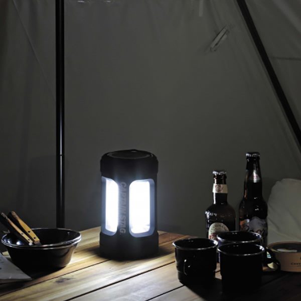 LEDランタン アウトドアランプ 雷神 キャプテンスタッグ COBランタン 1000ルーメン 明るさ4段階切替