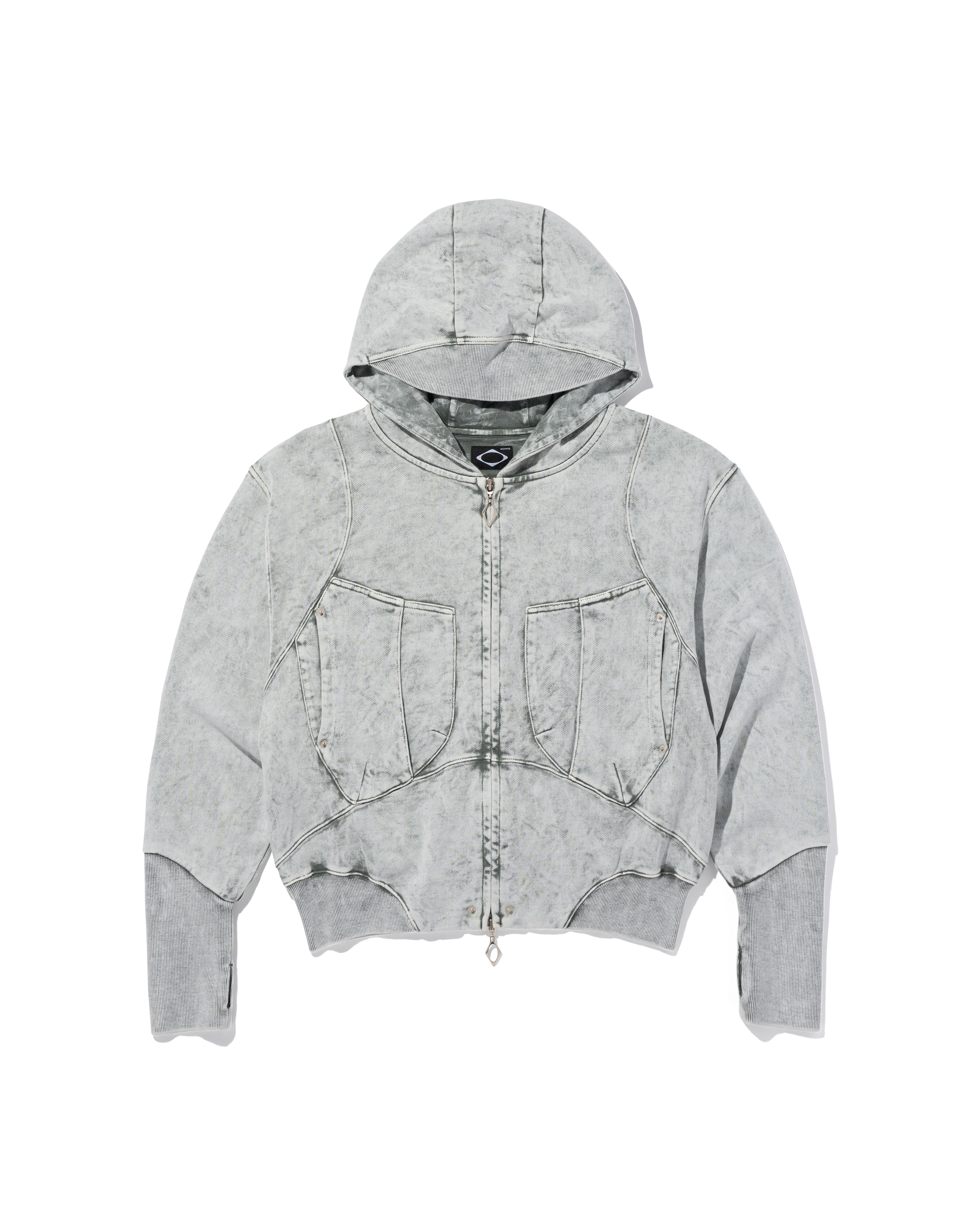 【MISCHIEF】 BIG POCKET HOODIE : BLEACHED KHAKI