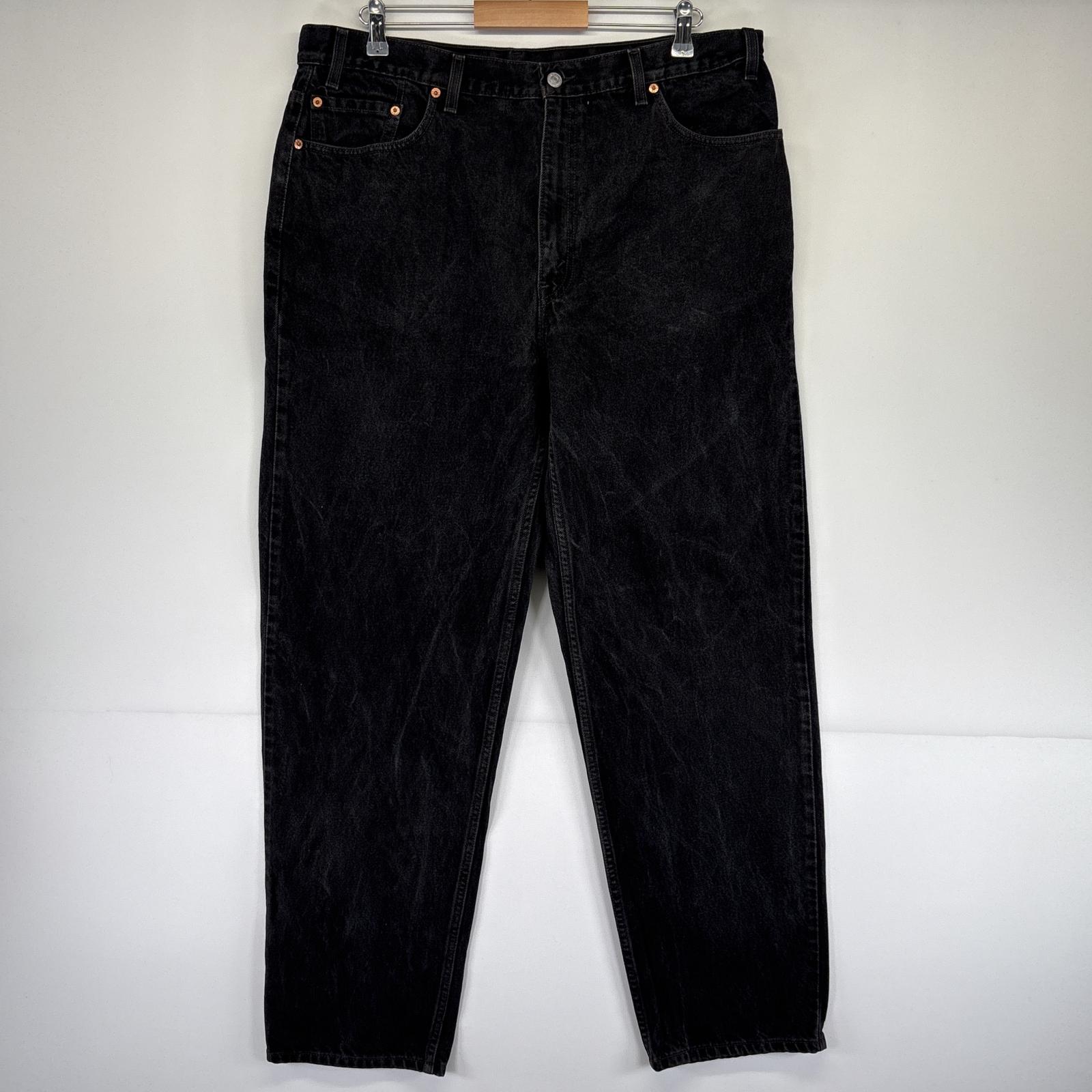 古着 デニムパンツ 550 5ポケット ジーンズ ジーパン 大きいサイズ テーパード ジップフライ w40 L32 ブラック メンズ