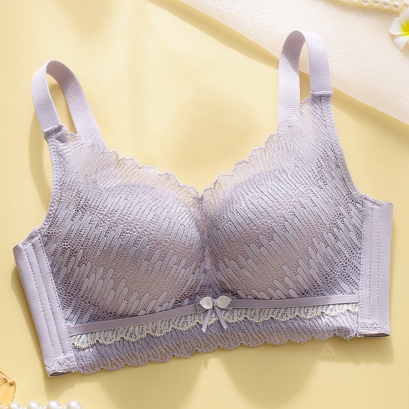 【1点ご購入 で10点プレゼントいたします】レース下着の女性が胸を寄せて大きく見せる上託垂れ防止秋冬モデル厚くしたコイルレス調整型文ブラ